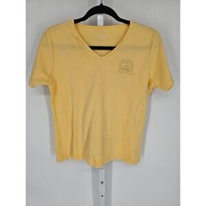 Princess Cruises Women's Yellow Ocean Princess V-Neck Short Sleeve T-Shirt Sz M